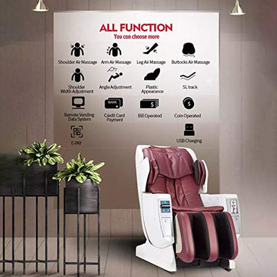 Lzour 2021 SL Track-Massagestuhl, Ganzkörper Zero Gravity Shiatsu-Recliner mit Bluetooth und Airbags, USB-Aufladung