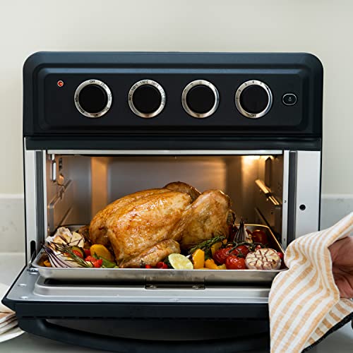 Cuisinart Air Fryer Minibackofen, 7-in-1 Funktion: Heißluftfritteuse, Backofen, Grill, Toaster, Warmhaltefunktion, schwarz, TOA60E