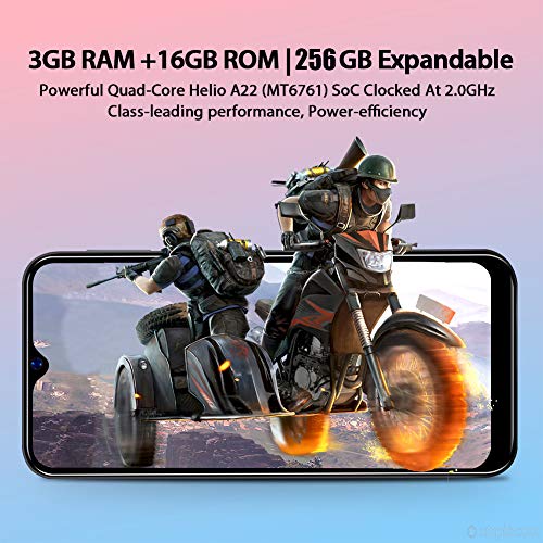 Blackview A60 Pro Smartphone ohne Vertrag Günstig 4G - 6,1 Zoll 3GB + 16GB, 256GB erweiterbar 4080mAh Akku, 8MP+5MP Kamera Dual SIM Handy - Rot