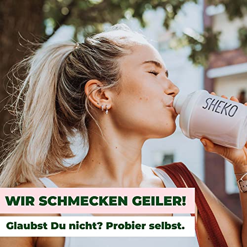 SHEKO Strawberry Erdbeere Mahlzeitersatz Shake | 25 Shakes pro Dose | Proteinreich, Glutenfrei & Natürlicher Geschmack | Diät Shakes zum Abnehmen