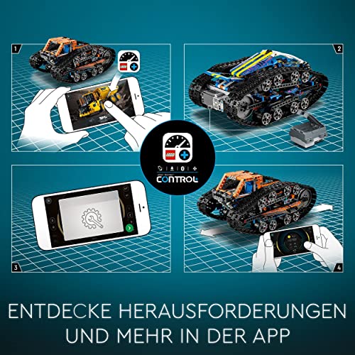 LEGO 42140 Technic App-gesteuertes Transformationsfahrzeug, ferngesteuerte Autos für Kinder, RC Offroad Modellbausatz, Geschenk zu Weihnachten