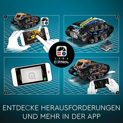 LEGO 42140 Technic App-gesteuertes Transformationsfahrzeug, ferngesteuerte Autos für Kinder, RC Offroad Modellbausatz, Geschenk zu Weihnachten