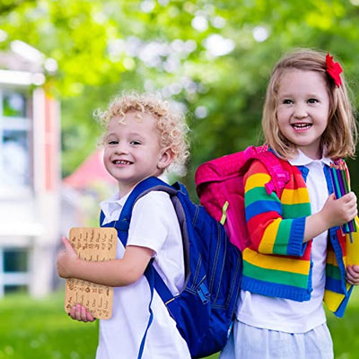 LOOPES ABC und 1x1 Frühstücksbrettchen Kinder Frühstücksbrett zum Schulanfang Holzbrettchen aus Buche Holz zum Lernen, Geschenkidee zum Einschulung Einschulungsgeschenke für Mädchen Jungen