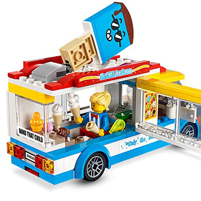 LEGO 60253 City Great Vehicles Eiswagen, kreatives Spielzeug mit Skater- und Hundefigur, Geschenk für Mädchen und Jungen ab 5 Jahren, Kinderspielzeug