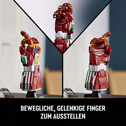 LEGO 76223 Marvel Iron Mans Nano Handschuh, Baubares Iron Man-Modell mit Infinity-Steinen, Filmset „Avengers: Endgame“, Sammlerstück für Erwachsene