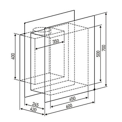 Klarstein Karree Dunstabzugshaube - Wandabzugshaube, Abzugshaube, Umluft 60 cm, 640 m³/h Abluftleistung, 3 Stufen, LED-Beleuchtung, integrierter Touchsteuerung, Edelstahl, Glas, 194, weiß