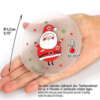 com-four® 4X Taschenwärmer wiederverwendbar - weihnachtliche Handwärmer für Kinder - Wärmepad für kalte Tage und für unterwegs - Wärmeknickkissen (04 Stück - Weihnachtsmotive bunt)