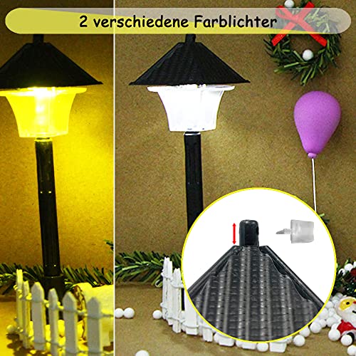 Wichteltür Zubehör Weihnachten, Amokee 22 pcs Wichteltür Weihnachten Set, Miniatur Puppenhaus Wichtel Zubehör Weihnachten Feentür, Wichtelhaus Weihnachtsdeko, Weihnacht Dänische Deko für Kinder