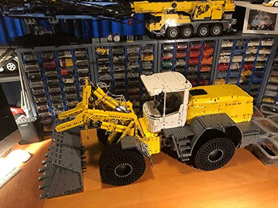 MERK Technik Liebherr L586 Radlader mit 16 Motoren und Fernbedienung, 12135 Teile Exklusives MOC Set für Erwachsene, Kompatibel mit Lego Technic, Mit Motorensatz, 105 x 32 x 41cm