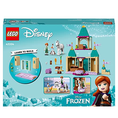 LEGO 43204 Disney Princess Annas und Olafs Spielspaß im Schloss, Spielzeug aus Die Eiskönigin zum Bauen mit Pferdefigur, ab 4 Jahre