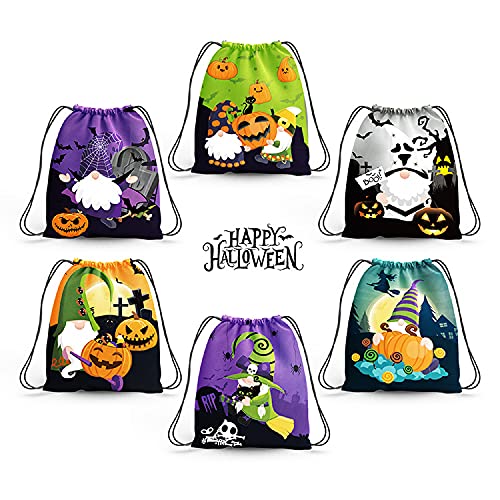 6 Stück Halloween Süssigkeiten Beutel, Non-Woven Halloween Taschen,Süßes oder Saures Taschen,Halloween Geschenktüten,Wiederverwendbar Halloween Beutel,halloween tasche,Halloween Tragetaschen