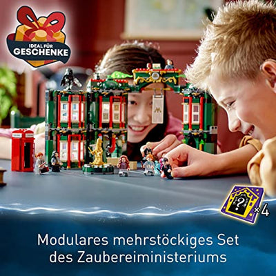 LEGO 76403 Harry Potter Zaubereiministerium modulares Set zum Bauen mit Minifiguren und Umwandlungsmechanismus, Geschenk zu Weihnachten für Sammler