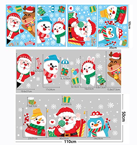 Weihnachtsdeko Fenster,Fensterbilder Selbstklebend Große Größe Weihnachten Fenstersticker,Weihnachtsdeko Sale Winter Deko Fensterbilder Weihnachten,4 Stück Weihnachten Fensterbilder Kinderzimmer