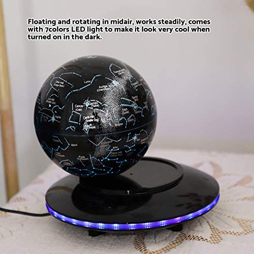 5 Zoll Magnetische Levitation Globo, Magnetische Schweben Weltkarten Globus mit LED Farblichtern, Wohnkultur Büro Dekoration Geografie Bildungs Kinderspielzeug Geschenk