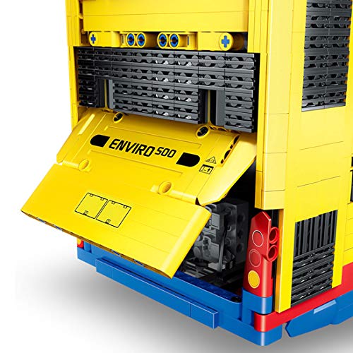 PEXL Technik Bus Ferngesteuert, Technik RC Doppeldecker-Bus Modell mit Fernbedienung und Motoren, 4255 Teile Technik Bus Bauset Kompatibel mit Lego Technic