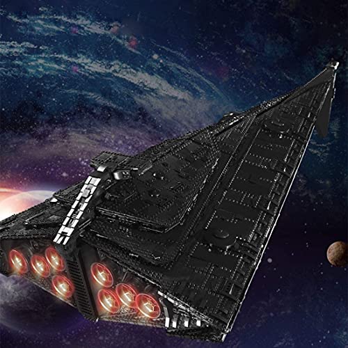 Mould 21004 Weltraumzerstörer-Modellbausteine, 10368PCS, Raumschiff der MOC-Kriegsserie, Space Wars-Modellbausatz für große Raumschiffe, mit Lego-Technologie kompatibles Klemmblock-Baugerät