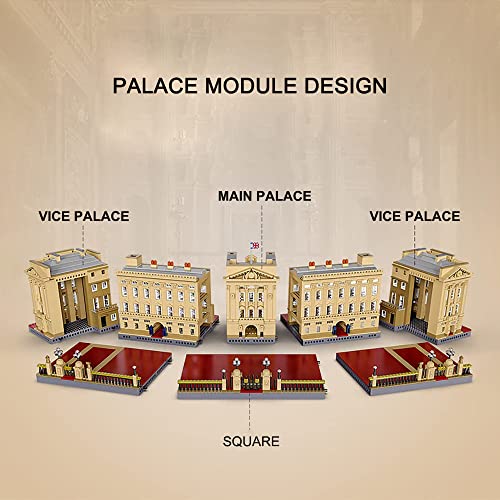 CADA Master C61501W Buckingham Palace Building Blocks Set, 5604 Teile, CADA Technik Klemmbausteine Large Modular Castle MOC,Berühmte Londoner Gebäude zum Sammeln,Kompatibel mit Lego House