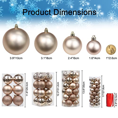 4CM Weihnachtsdeko Weihnachtskugeln, 40 Stücke Bruchsiche Christbaumkugeln Ornamente Weihnachtsbaumschmuck für Weihnachtsbaum Christbaumkugeln Weihnachtsdekoration Kugeln