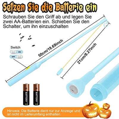 Laternenstab mit LED, LED Laternenstab Elektrisch für St Martin Halloween 4er Kinderlampenstäbe 50CM Laternen Stab für St. Martins-Paraden,Kinderpartys, Kindergarten, Kostümpartys, Halloween, Mehr