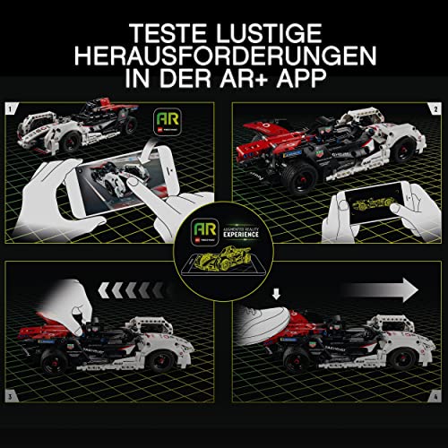 LEGO 42137 Technic Formula E Porsche 99X Electric, Rennauto für Jungen und Mädchen, Modellauto-Bausatz, Spielzeugauto mit Rückziehmotor, Geschenk zu Weihnachten