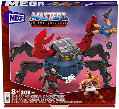 MEGA HFF27 - Mega Construx Masters of the Universe She-Ra vs Hordak & Monstroid Angriff Fahrzeug Baukasten, Bauspielzeug für Kinder, tolles Spielzeug Geschenk ab 8 Jahren