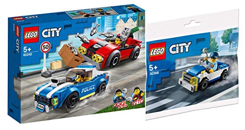 Legoo Lego City Set: 60242 - Festnahme auf der Autobahn + 30366 Polizei Auto, ab 5 Jahre