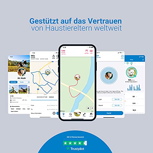 Tractive GPS Tracker für Katzen (2021) mit Halsband. 24h GPS-Ortung & 365 Tage Positionsverlauf. Folge deiner Katze überallhin.