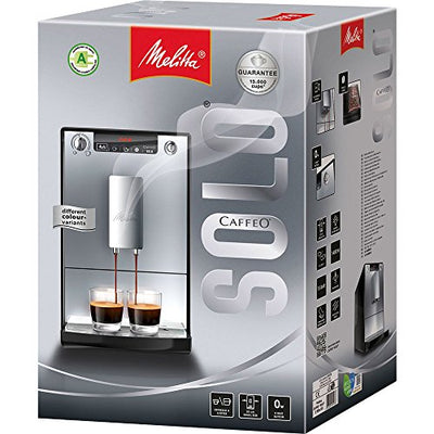 Melitta Caffeo Solo E950-101 Schlanker Kaffeevollautomat mit Vorbrühfunktion | 15 Bar | LED-Display | höhenverstellbarer Kaffeeauslauf | Herausnehmbare Brühgruppe | Schwarz