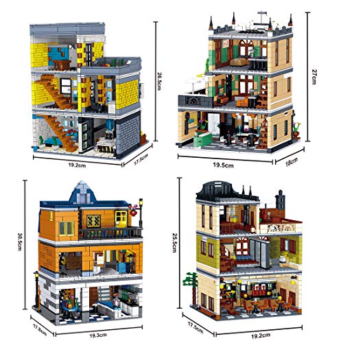 MMOC Modular Haus Bausteine, Modular Building, 5157 Teilen Essensstraße Modell Custom Bausteine Bauset Architektur Klemmbaustein Kompatibel mit Lego