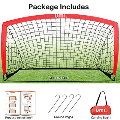 Amazon Brand – Umi Fussballtor – Tragbares Fußballnetz – 6'6"x3'3", Pop up Fußballtore für Kinder, 1 Packung