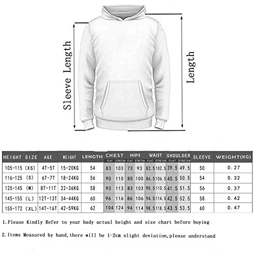 Goodstoworld Pullover Mädchen Pulli Jungen Hoodie Sweatshirt Kinder Kapuzenshirt Roter Wolf Kinder Pulli Kapuzenshirt Hoodies 14-16 Jahre