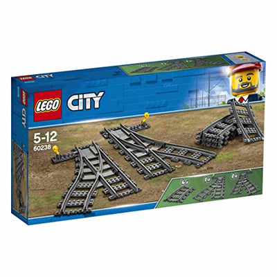 BRICKCOMPLETE Lego City 3er Set: 60337 Personen-Schnellzug, 60238 Weichen & 60205 Schienen