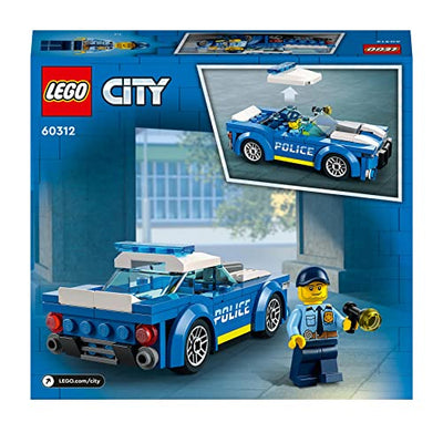 LEGO 60312 City Polizeiauto, Polizei-Spielzeug ab 5 Jahren, Geschenk für Kinder mit Polizisten-Minifigur, Abenteuer-Serie, kreatives Kinderspielzeug für Jungen und Mädchen