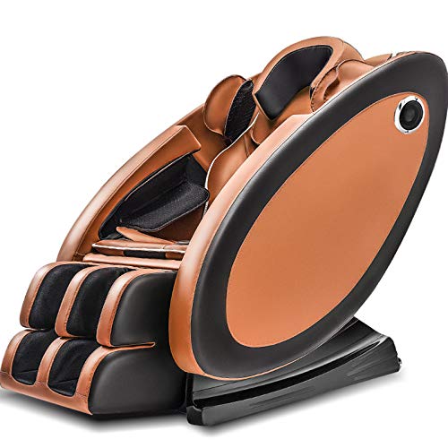 Lzour 3D Zero-Gravity-Massagestuhl, Ganzkörper-Massage-Stuhl-Liegewinner mit Hitze, Bluetooth of Office Home,Orange