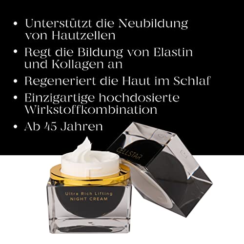 Cellstar Ultra Rich Lifting Night Cream - einzigartige Wirkstoffkombination, wirkt gegen alle Arten von Falten, festigt die Gesichtskontur, lässt Pigmentflecken verschwinden