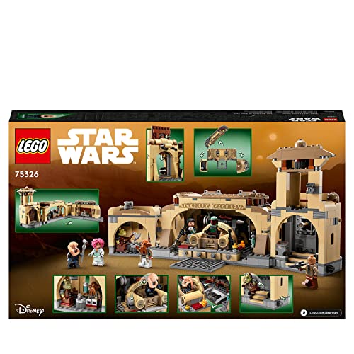 LEGO 75326 Star Wars Boba Fetts Thronsaal Spielzeug zum Bauen mit Palasts von Jabba und 7 Minifiguren, ab 9 Jahren