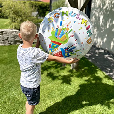 Oblique Unique® Schulkind Folien Ballon Luftballon Hänge Deko für Einschulung Schuleinführung Schulanfang Schulstart für Jungen und Mädchen