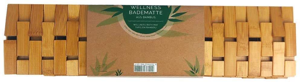 SudoreWell® Wellness Badematte Saunamatte aus Bambus 80 x 50 cm