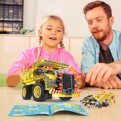 VATOS City Bausteine Spielzeug ab 6 7 8 9 10 Jahren Jungen 2 in 1 Technico Truck Airplane Konstruktionsspielzeug Bauset 361 PCS kreative Geschenk für Kinder STEM Pädagogisches Spielzeug