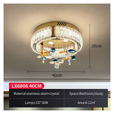 Wall Lighting Modern, Moderne LED-Kronleuchterlampe, Luxus-Deckenleuchten, bunte Kristall-Deckenlampe, kompatibel mit Wohnzimmer, Esszimmer, Kinderzimmer, Beleuchtung, LED-Leuchten in Gold, moderne LE