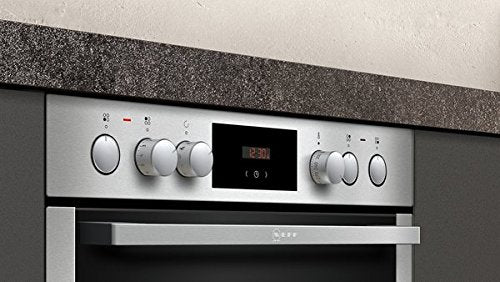 Neff XE4I Backofen-Kochfeld-Kombination / Einbau / 4 Heizelemente / 66 cm / Edelstahl/Schwarz / Klapptür / Topferkennung