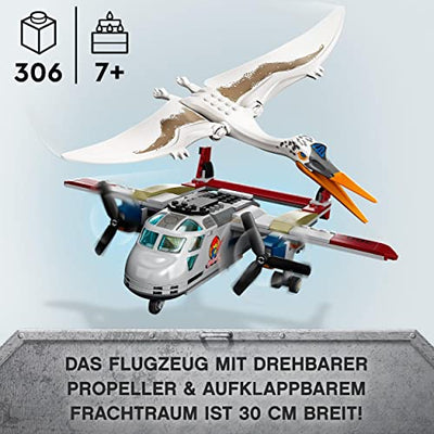 LEGO 76947 Jurassic World Quetzalcoatlus: Flugzeug-Überfall, Dinosaurier Spielzeug mit Figuren, Geschenk zu Weihnachten für Kinder ab 7 Jahre