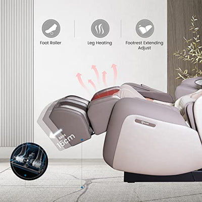 Aront Massagesessel【2022】-3D-Robotische Hände mit SL-Spur Massage der Wirbelsäule Shiatsu, Bluetooth-Lautsprecher, 3D Massagesessel für zuhause mit Zero Gravity, Heizfunktion Wärmefunktion