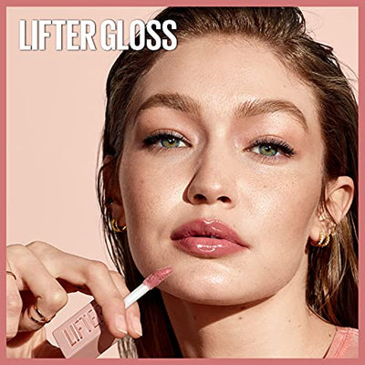 Maybelline New York Glänzender Lipgloss für voller wirkende Lippen, Feuchtigkeitsspendend, Mit Hyaluronsäure, Lifter Gloss, Farbe: Nr. 006 Reef (Rosa), 1 x 5,4 ml