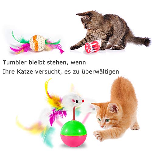 AILUKI 31 Stück Katzenspielzeug Set mit Katzentunnel Jingle Bell Katzen Spielzeug Variety Pack für Kitty