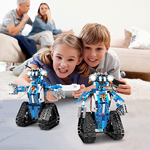 VEPOWER Roboter Kinder Spielzeug,Programmierbar und Ferngesteuerter,APP und Fernbedienung Technik Mint Roboter Bausteine Geschenk für Jungen und Mädchen ab 8 9 10 11 12 Jahren -369 Stück