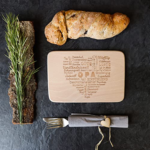 Spruchreif Premium QUALITÄT 100% EMOTIONAL · 2er Set Frühstücksbrettchen Oma und Opa · Brotzeitbrett mit Gravur · Geschenkidee Großeltern · Geschenk Opa · Geschenke Oma · Frühstücksbrettchen Gravur