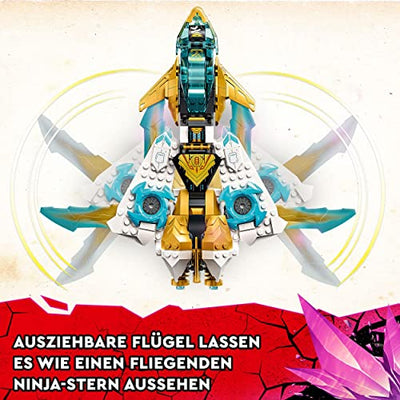 LEGO 71770 NINJAGO Zanes Golddrachen-Jet Set mit Spielzeug-Flugzeug und Cole & Zane Minifiguren, tolles Geschenk zum Geburtstag für Kinder ab 7 Jahre