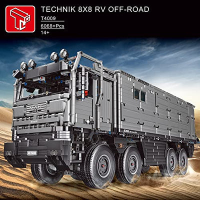 FigureArt Technik LKW Wohnmobil Off-Road Bausatz, 6068 Teile Groß Technik Klemmbausteine mit Fernbedienung und 5 Motors Kompatibel mit Lego Technik