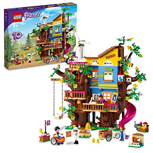 LEGO 41703 Friends Freundschaftsbaumhaus mit Minipuppen, Natur-Lernspielzeug für Mädchen und Jungen, Spielzeughaus Heartlake City, Geschenkidee Weihnachten